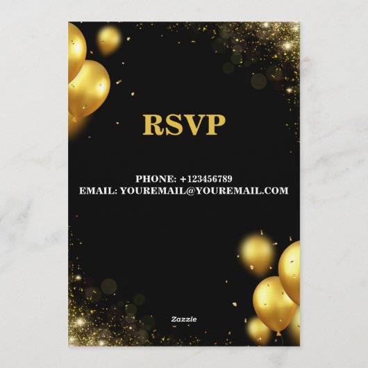 Invitation Trendy CUSTOMIZABLE Birthday CARD (Dos)