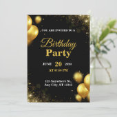 Invitation Trendy CUSTOMIZABLE Birthday CARD (Debout devant)