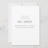 Invitation Trendy Faux Gold Sparkle Grad Faire-part/invitatio (Dos)