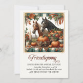 Invitation Trendy Friendsgiving Cheval  (Devant)