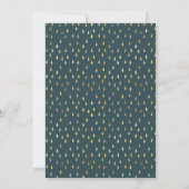 Invitation Trendy Gold Raindrops Slate Grey Graduation  (Dos)
