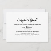 Invitation Trendy Graduate Gold Overlay Moderne Grad Party (Dos)