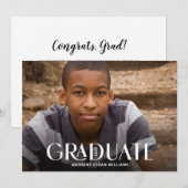 Invitation Trendy Graduate Overlay Moderne Graduate Party (Devant / Derrière)