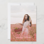 Invitation Trendy Graduation Party 2025 Elégant Floral (Dos)