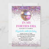 Invitation Trendy In My Forties Era 40th Birthday (Devant)