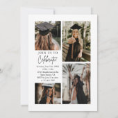Invitation Trendy Modern Casual Photo Graduation (Dos)