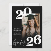 Invitation Trendy Modern Casual Photo Graduation (Devant)