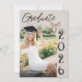 Invitation Trendy Modern Casual Photo Graduation (Devant)
