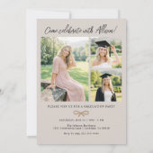 Invitation Trendy Modern Casual Photo Graduation (Dos)