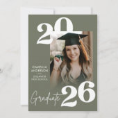 Invitation Trendy Modern Casual Photo Graduation (Devant)