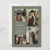 Invitation Trendy Modern Casual Photo Graduation (Dos)