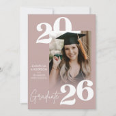 Invitation Trendy Modern Casual Photo Graduation (Devant)