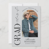 Invitation Trendy Modern Minimal Arch Photo Graduation Party (Devant)