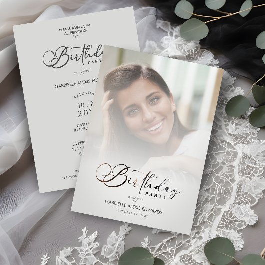 Invitation Trendy Modern Transparency Overlay Vellum Effect