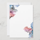 Invitation Trendy Paint Splash Navy rose Abstrait moderne (Dos)