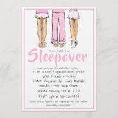 Invitation Trendy Pajama Sleepover / Girls PJ Party (Devant)