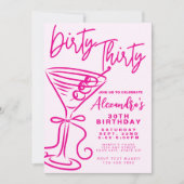 Invitation Trendy Pink Dirty Trente 30e anniversaire (Devant)