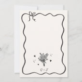 Invitation Trendy Quirky Hand Drake Wavy We Elopoped Mariage (Dos)