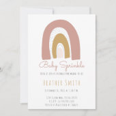 Invitation Trendy Rainbow Theme blush moutarde rose Sprinkel (Devant)