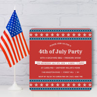 Trendy Red, White & Blue 4th Of July Party