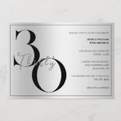 Invitation Trendy Shiny Modern unisex 30th Birthday  (Devant)