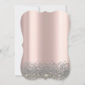 Invitation Trendy Silver Diamonds Rose Gold Douze Ans (Dos)
