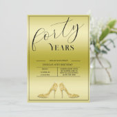 Invitation Trendy Stiletto's Modern 40th Birthday (Debout devant)