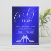 Invitation Trendy Stiletto's Modern Feminine 40th Birthday (Debout devant)