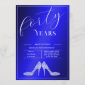 Invitation Trendy Stiletto's Modern Feminine 40th Birthday (Devant)