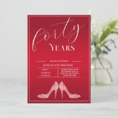 Invitation Trendy Stiletto's Modern Feminine 40th Birthday (Debout devant)