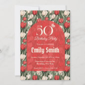 Invitation Trendy Tulip Fantasy First Birthday Gift (Devant)