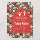 Invitation Trendy Tulip Fantasy First Birthday Gift (Devant / Derrière)