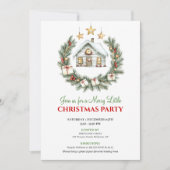 Invitation Trendy Watercolor Winter Scene Christmas Invite (Devant)