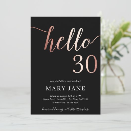 Invitation Trente ans, 30e anniversaire (Debout devant)