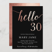 Invitation Trente ans, 30e anniversaire (Devant / Derrière)