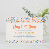 Invitation Trente ans de fêtes, Joyeux Anniversaire à la fête (Debout devant)