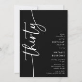 Invitation Trente ans, Joyeux Anniversaire de Script (Devant)