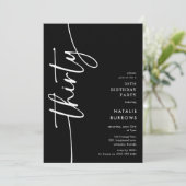 Invitation Trente ans, Joyeux Anniversaire de Script (Debout devant)