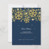 Invitation Trente ans Navy Bleu Anniversaire Date de sauvegar (Dos)