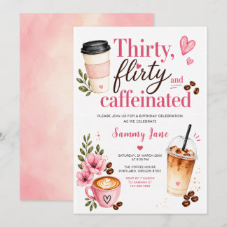 Invitation Trente ans, séduisante et caféinée pour un 30e ann