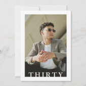 Invitation TRENTE Bande photo élégant 30e anniversaire (Dos)