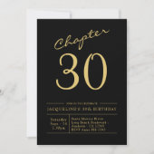 Invitation Trente Black Gold 30e fête d'anniversaire (Devant)