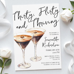 Invitation Trente, coquine et florissante Cocktail 30e annive