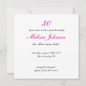 Invitation Trente de sale (Dos)