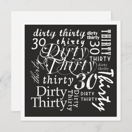 Invitation Trente de sale (Devant / Derrière)