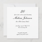 Invitation Trente de sale (Dos)