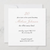 Invitation Trente de sale (Dos)