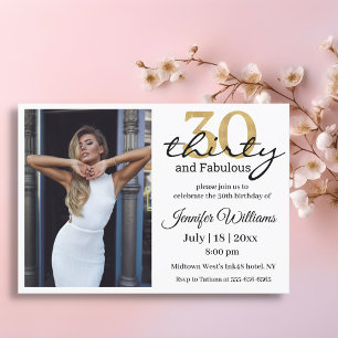 Invitation trente et fabuleux , 30e anniversaire photo de fêt