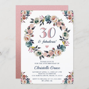 Invitation Trente et fabuleux Elégant 30ème anniversaire