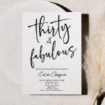 Invitation Trente et fabuleux minimum 30e fête d'anniversaire<br><div class="desc">C'est une Invitation de 30 et fabuleux minimaliste Black White 30th Birthday Party!</div>